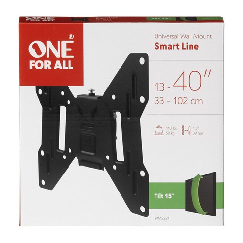 ONE FOR ALL TV BRACKET WALL MOUNT TILT 15° FOR 13-40 INCH TELEVISIONS - WM2221 - Picture 6 of 6