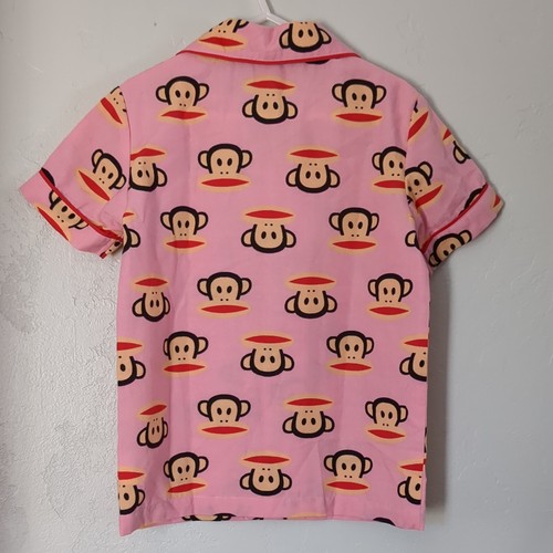 Paul Frank Small Paul Monkey Pajama Top Childs Size 5 Button Up Shirt Y2K 110 cm - Picture 2 of 10