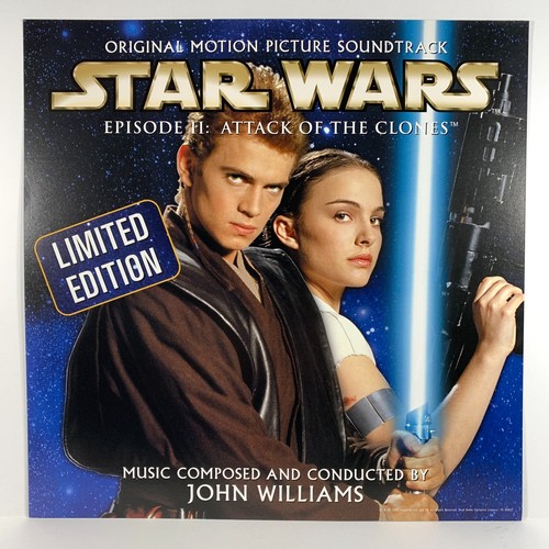 STAR WARS Attack of Clones Banda Sonora ORIGINAL 12x12 PROMOCIÓN JUEGO DE PÓSTER PLANO 2 Caras - Imagen 6 de 6