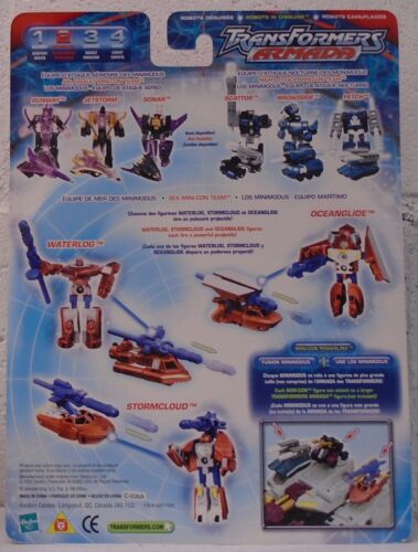 Transformers Armada Sea Mini-Con Team Oceanglide Stormcloud Waterlog Hasbro MOC - Picture 2 of 2