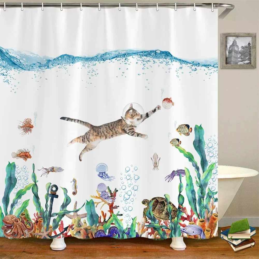 Shower curtains with sale fish