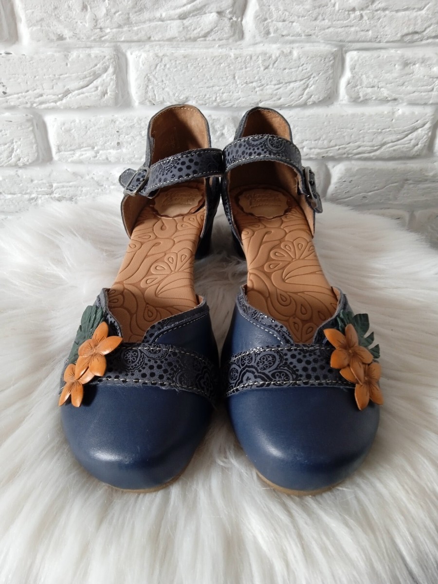 WANDA PANDA Blue Leather Spain Womens Shoes EU 38 US 7 | eBay