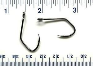 100 Matzuo 150010 Black Sickle Open Eye Siwash Fish Fishing Hooks Size 2
