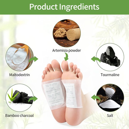 6-200X Foot Detox Patches Pads Toxins Deep Cleansing Herbal Bamboo Organic Pad - Picture 21 of 44