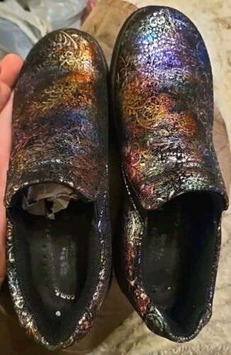 Spring Step Professional Woolin-Swirl Damen Leder Clogs Größe 7,5 - F1