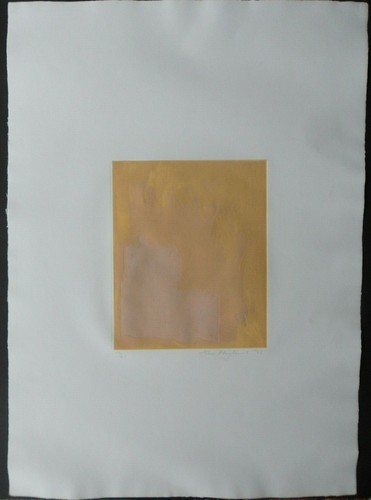 JOHN HOYLAND RA 1934-2011 RARE EARLY SIGNED ED OF 40 SCREENPRINT OCKER-PINK 1971 - Bild 4 von 11