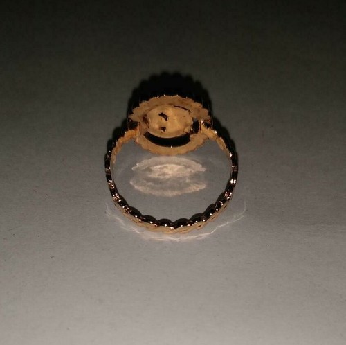 RING Daughters of REBEKAH 18KT Gold ELEKTROPLATTE Damen 10,5 Odd Fellow - Bild 2 von 5