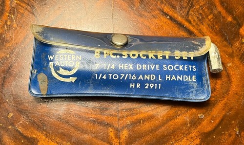 Vintage Western Auto 8 PC Socket Set 7 1/4 Hex Drive Sockets 1/4 To 7/16 HR2911 - 第 8/10 張圖片