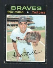 1971 Topps #81 Felix Millan VG/VGEX Braves 92699 