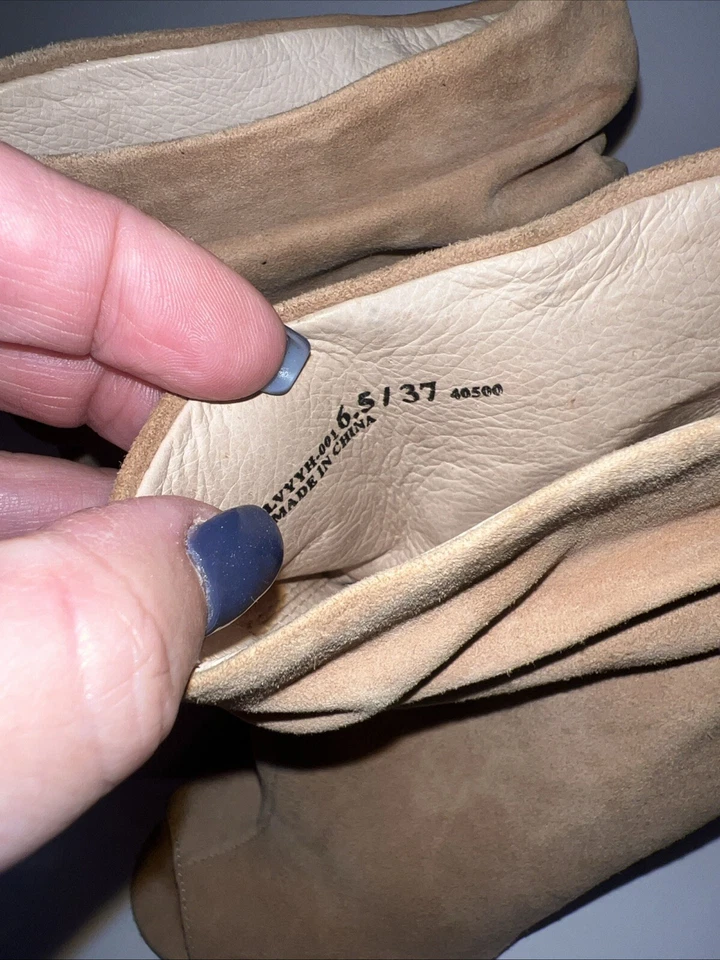 Botas femininas de camurça Chinese Laundry Cavallari tamanho 6.5/37 salto no tornozelo desleixado - Imagem 3 de 4