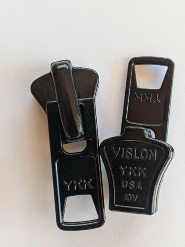 YKK #10 Vislon Sliders DOUBLE or SINGLE & Tape WHITE, BLACK, BEIGE, GRAY - Picture 6 of 44