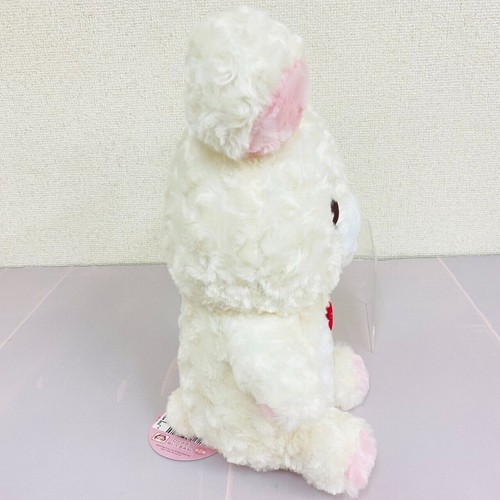 San-X Korilakkuma Plush Soft Stuffed Toy Doll Rose Boa White Bear XL Big Rare JP - Picture 9 of 24