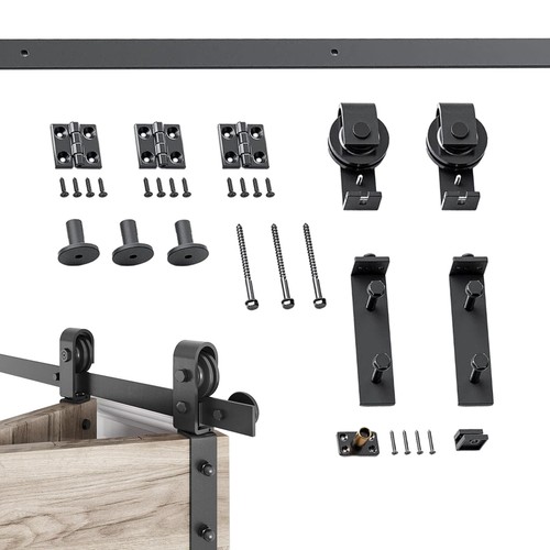 70cm Schiebetürsystem Beschlag Laufschiene Für Schiebetüren Holzschiebetür - Bild 10 von 16