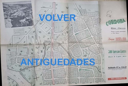 CORDOBA Parque Santa Ana 1948 Argentina Vinelli Real State sale map / plan AD - Picture 5 of 6