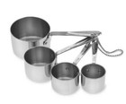 NEW All Clad Stainless Steel 4-PC Standard-Sized Measuring Cup Set 1 1/2 1/3 1/4
