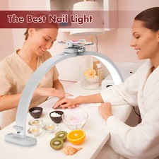 Upgraded 28-inch Foldable Half-Moon Lamp, LED Light for Manicure, Craft, White