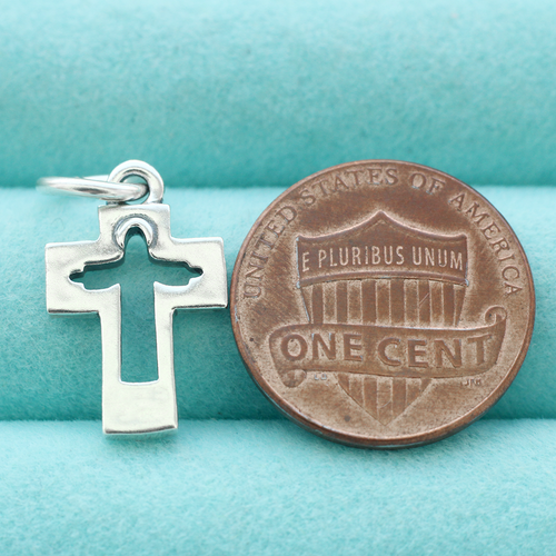 925 Sterling Silber Herr Jesus offene Arme Kreuz Segen Anhänger Charm Ostern - Bild 4 von 5