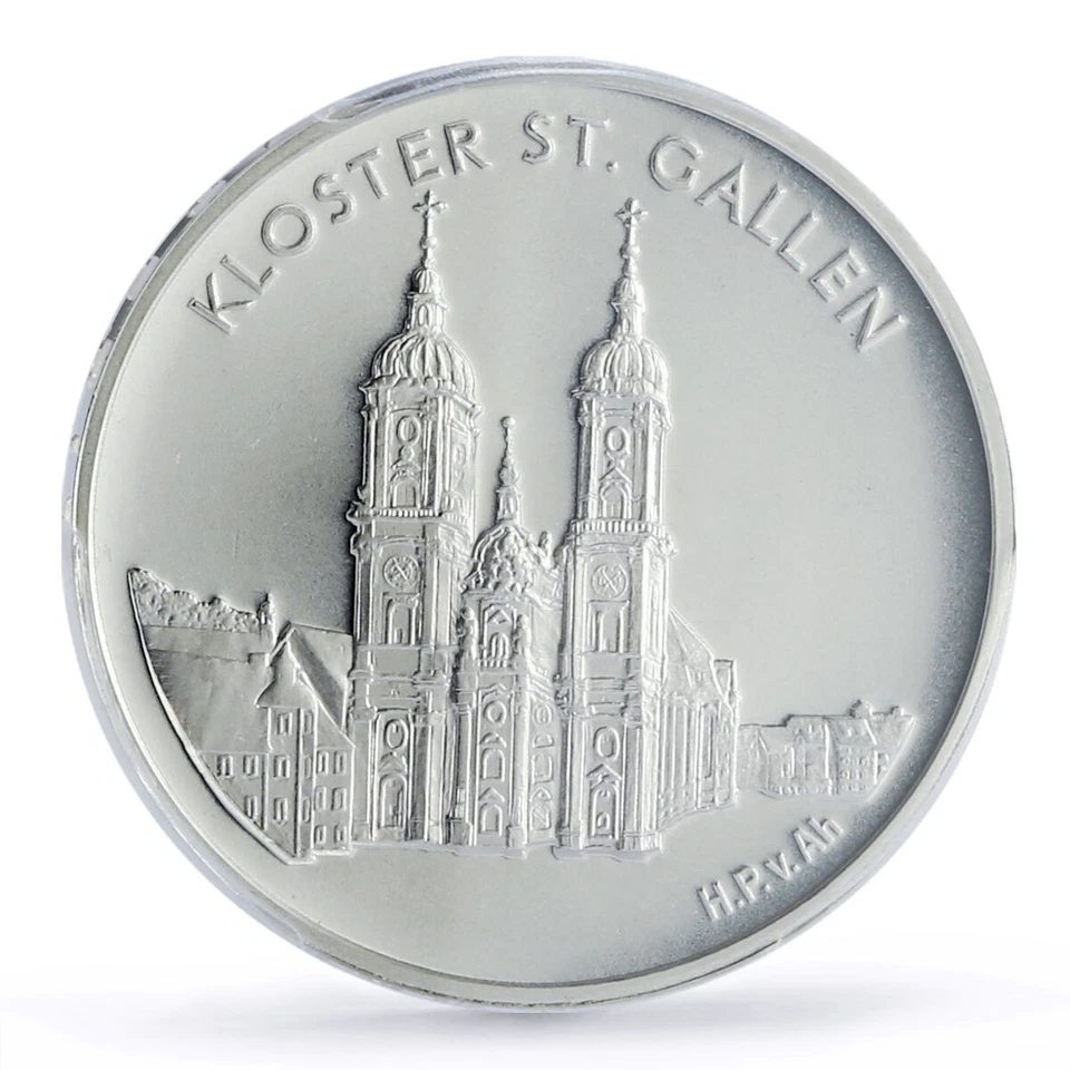 Switzerland 20 francs Abbeys Saint Gallen Gall Church MS70 PCGS silver coin 2002 - Image 3 of 4