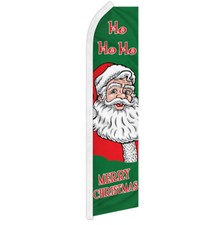 Santa Merry Christmas Advertising Swooper Feather Flutter Flag Xmas