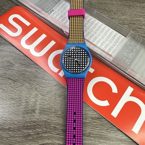 NEW✅ Swatch Africana BEHIND THE WALL Multicolor Dots Women's 34mm Watch GS146 - Picture 6 of 13