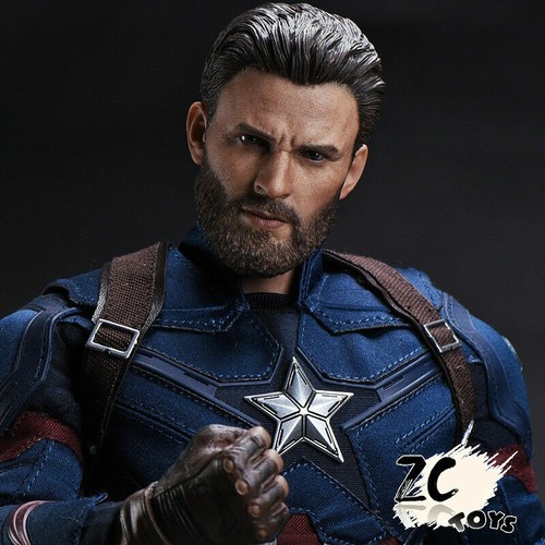 1:6 Chris Evans Captain America Man Head Carved Sculpt PVC F/PH Figure ZC Toys  - Picture 12 of 12