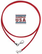 Red Satin Silk Cord Necklace Silver/Gold Clasp 16" 18" 20" 22" 24" 26" 28" 30"