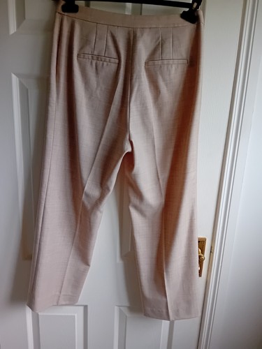 COAST Wool Blend cream cropped formalTROUSERS SIZE 12 - Picture 2 of 7