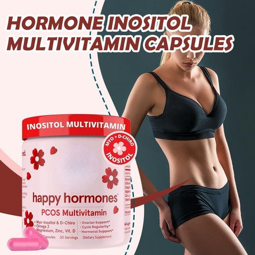 120pcs HAPPY HORMONES PCOS Multivitamin Prebiotic Probiotic Blend Vaginal Health - Picture 5 of 12