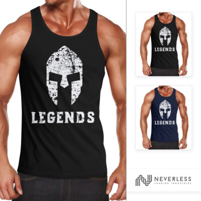 Herren Tank Top Legends Legends Sparta Spartaner Helm Neverless Neverless 
