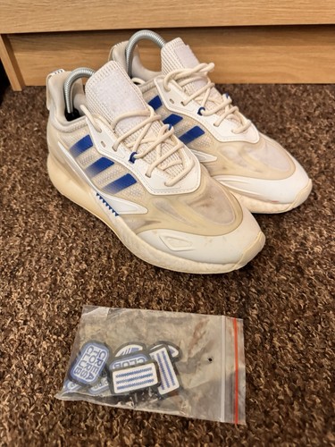 Adidas ZX 2K BOOST 2.0 Turnschuhe Weiß Blau GX1007 Herren Größe 6 UK Selten - Bild 3 von 9