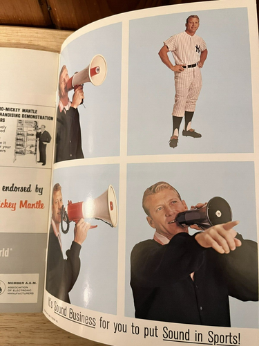 fedtro mickey mantle brochure RARE Item Sports Communication Brochure 1966 - Picture 5 of 9