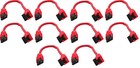 10x 27" Inch 70cm Red SATA 3 III Round SSD Data Cable Straight to Rt Angle