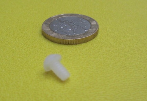 Vite a testa tonda scanalata per macchina in nylon, lunghezza 6-32 x 1/4" 200 pezzi - Foto 12 di 12