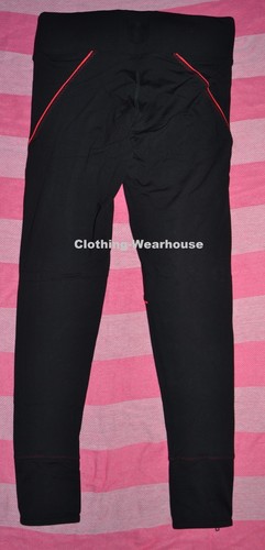 VICTORIA'S SECRET PINK Ultimate Yoga Leggings Pants Black Red Zipper White S - Picture 2 of 4