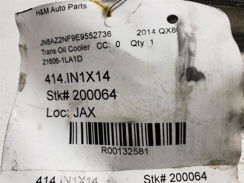 2013 2014 2015 2016 Infiniti QX80 Transmission Oil Cooler OEM 21606-1LA1D - Picture 5 of 12