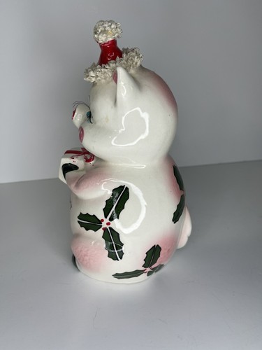 Kreiss Christmas Santa Piggy Bank Vintage 1950s Ceramic Collectible With Plug - Picture 6 of 8