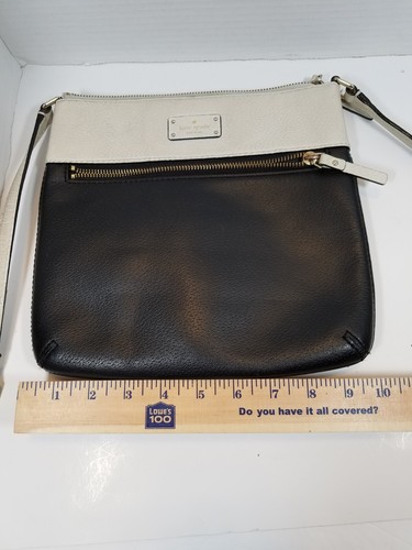 Kate Spade Grove Street Rima Black and Ivory Leather Crossbody Bag - Picture 11 of 12