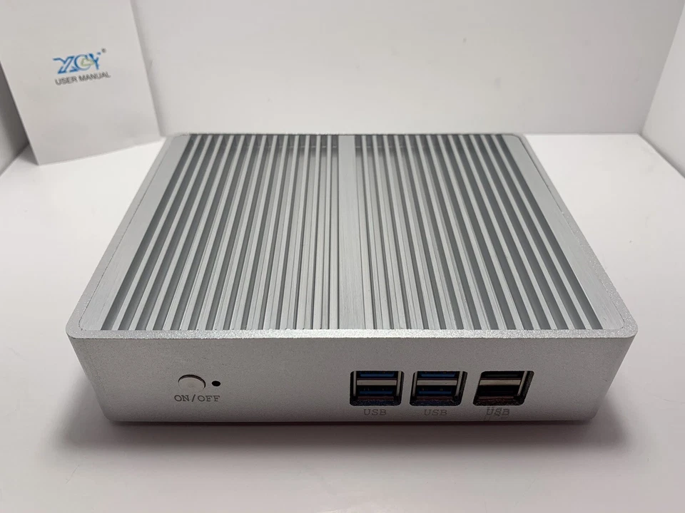 XCY Mini PC Intel Core i3-4012Y DDR III 4GB HDMI VGA 6* USB Wifi. Silver. NEW. - Image 2 of 4