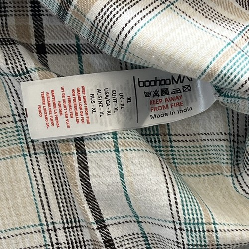 Boohoo Man Adult XL Long Sleeve Button Front Cotton Collared Shirt Men's NWT - Picture 6 of 11