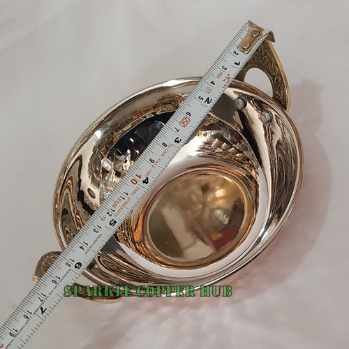 Stainless Steel & Copper Food Serving Wok, serving Dish 500 ML Hotel & Home Use - Picture 5 of 7