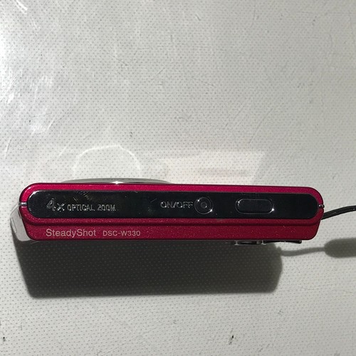 Sony Cyber-Shot DSC-W330 14.1 MP Digital Camera -Red w/Battery - Picture 9 of 10