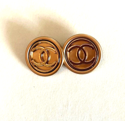 Chanel Vintage Button Set of 5 Size 25 mm Gold Tone Metal