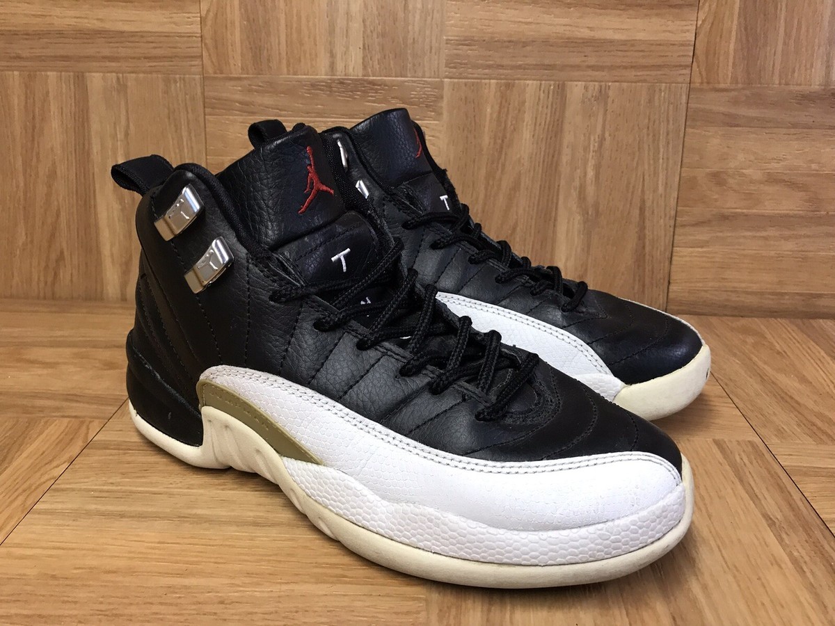 Vintage🔥 Nike Air Jordan XII 12 Original Black White Red 4Y