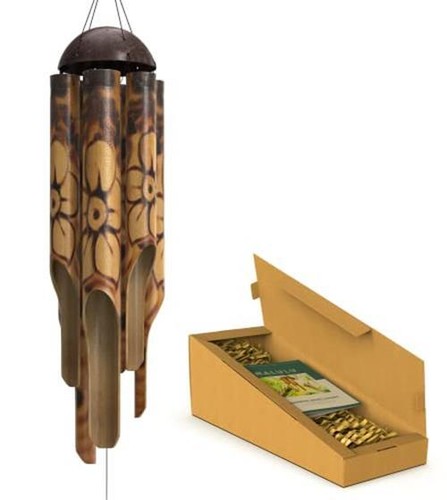 Nalulu Rustic Bamboo Wind Chimes - Outside Outdoor Wooden Assorted Sizes - Picture 19 of 24