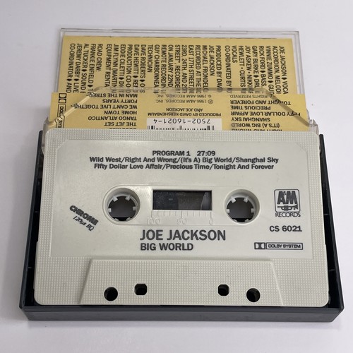 Joe Jackson, Big World (Audio Cassette Tape, 1986) Cream Cart, Shanghai Sky - Picture 7 of 8