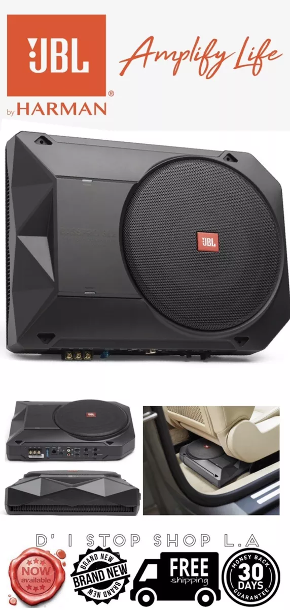 JBL BassPro SL 8-inch 125W RMS Powered Under-Seat Compact Subwoofer  Enclosure