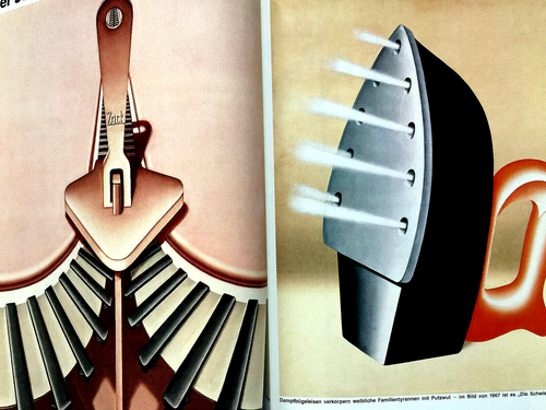 KONRAD KLAPHECK Das Lächeln der Sphinx HAND-SIGNIERT, 18x20cm ART`1981 +Rahmen - 第 6/11 張圖片