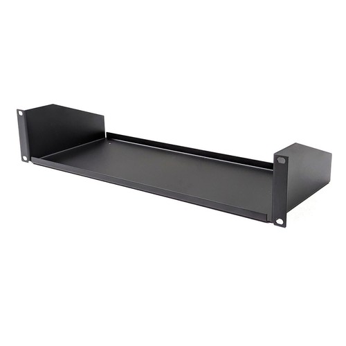 1U/2U 19''Black Shallow Rack Shelf - 181.5mm Deep - Picture 5 of 10