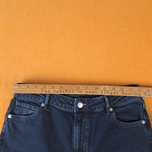 Country Road Jeans Womens Size 12 Black Australian Cotton Blend Straight Hi Rise - Picture 10 of 24