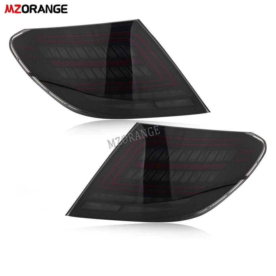 Smoked LED Tail Lights For Mercedes Benz W204 C200 C250 C300 2007 2008 2009-2014 - Image 3 of 4